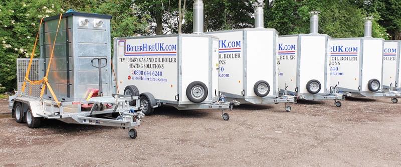 A temporary boiler installed at a public building on Merseyside